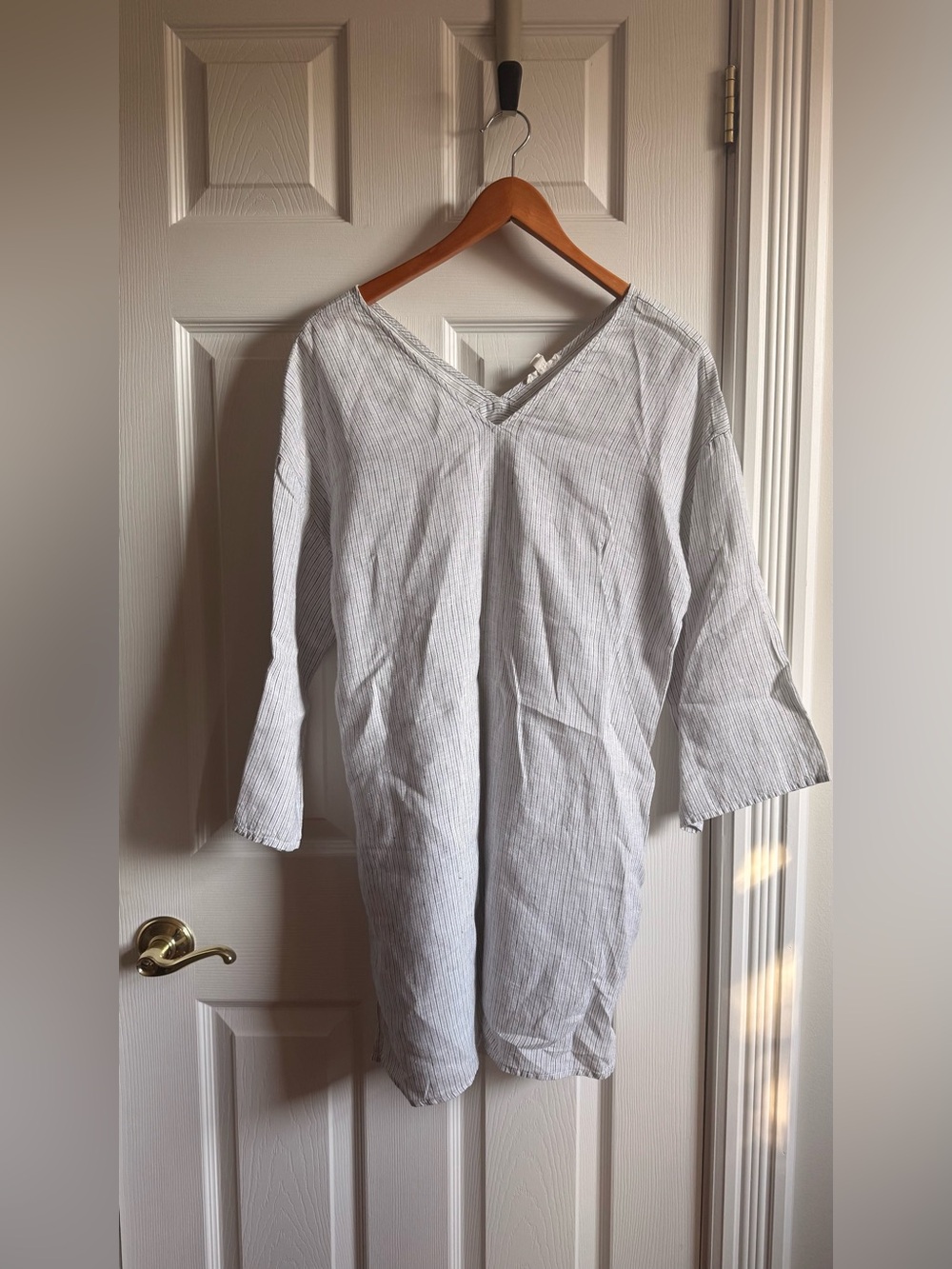 Eileen Fisher Tunic Top with Thin Stripes